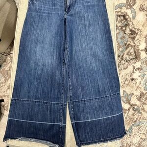 Express Women’s high rise wide leg crop jeans